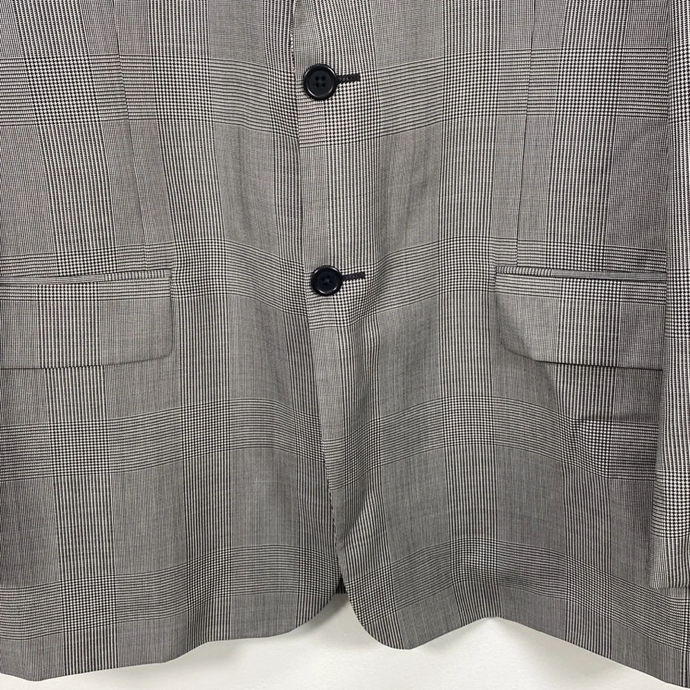 J. Peterman Wool Blazer gingham Men's 46 - Picture 3 of 12